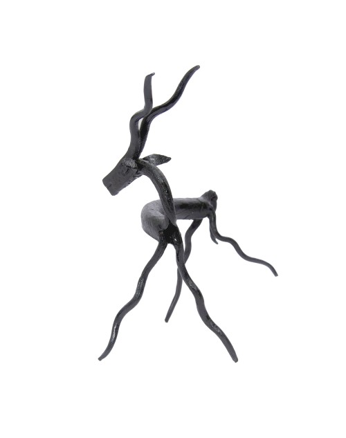 Lootkabazaar Hand Made Iron Metal Animal Deer Sculpture Decorative Show Piece For Home Decor (SEIADD021902)